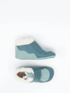 – Baby-Krabbelschuh aus Kalbleder petrol*Affenzahn Outlet
