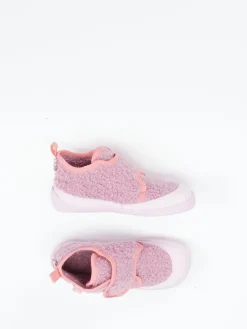 Kinder Affenzahn – Klett-Hausschuhe aus Textil in Altrosa