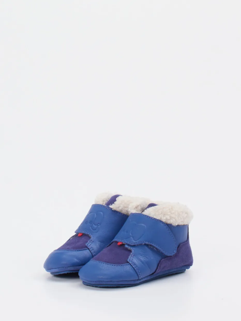 – Krabbelschuh aus Kalbleder Kornblumen*Affenzahn New