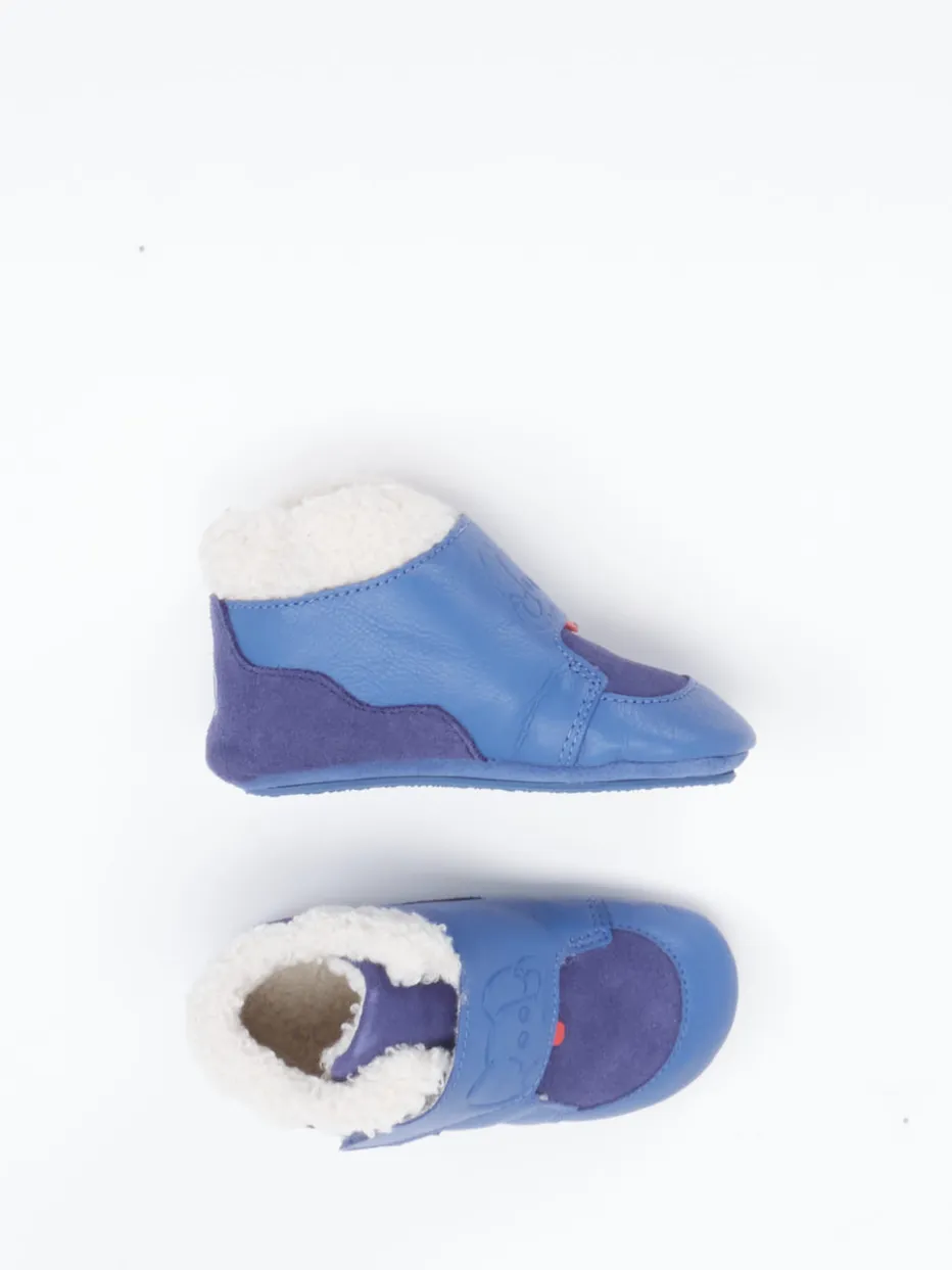 – Krabbelschuh aus Kalbleder Kornblumen*Affenzahn New