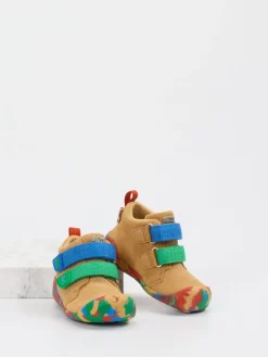 Kinder Affenzahn – Lauflernschuhe aus Veloursleder sandbeige