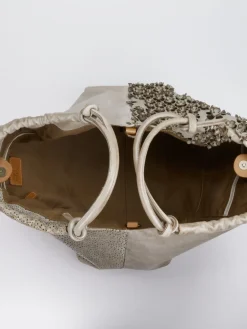 Damen Alchimia – Hobo Bag aus Leder mit Floraldetails