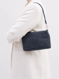 Allan K – Schultertasche aus Flechtleder Dunkel*Allan K - Antwerp New