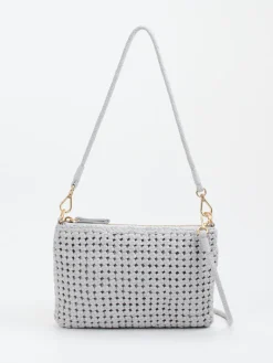 Damen Allan K - Antwerp Allan K – Schultertasche aus Flechtleder Hellgrau