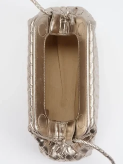 Damen Allan K - Antwerp Allan K – Schultertasche aus Flechtleder champagnergold