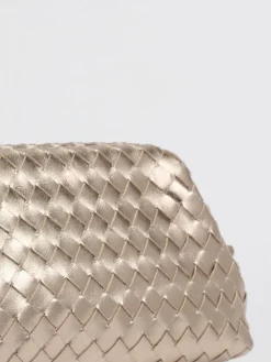 Damen Allan K - Antwerp Allan K – Schultertasche aus Flechtleder champagnergold