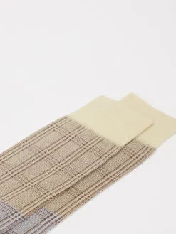 Herren Alto Milano – Crew-Socken aus Baumwolle mit Karomuster