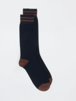 Herren Alto Milano – Crew-Socken aus Baumwolle Dunkelblau