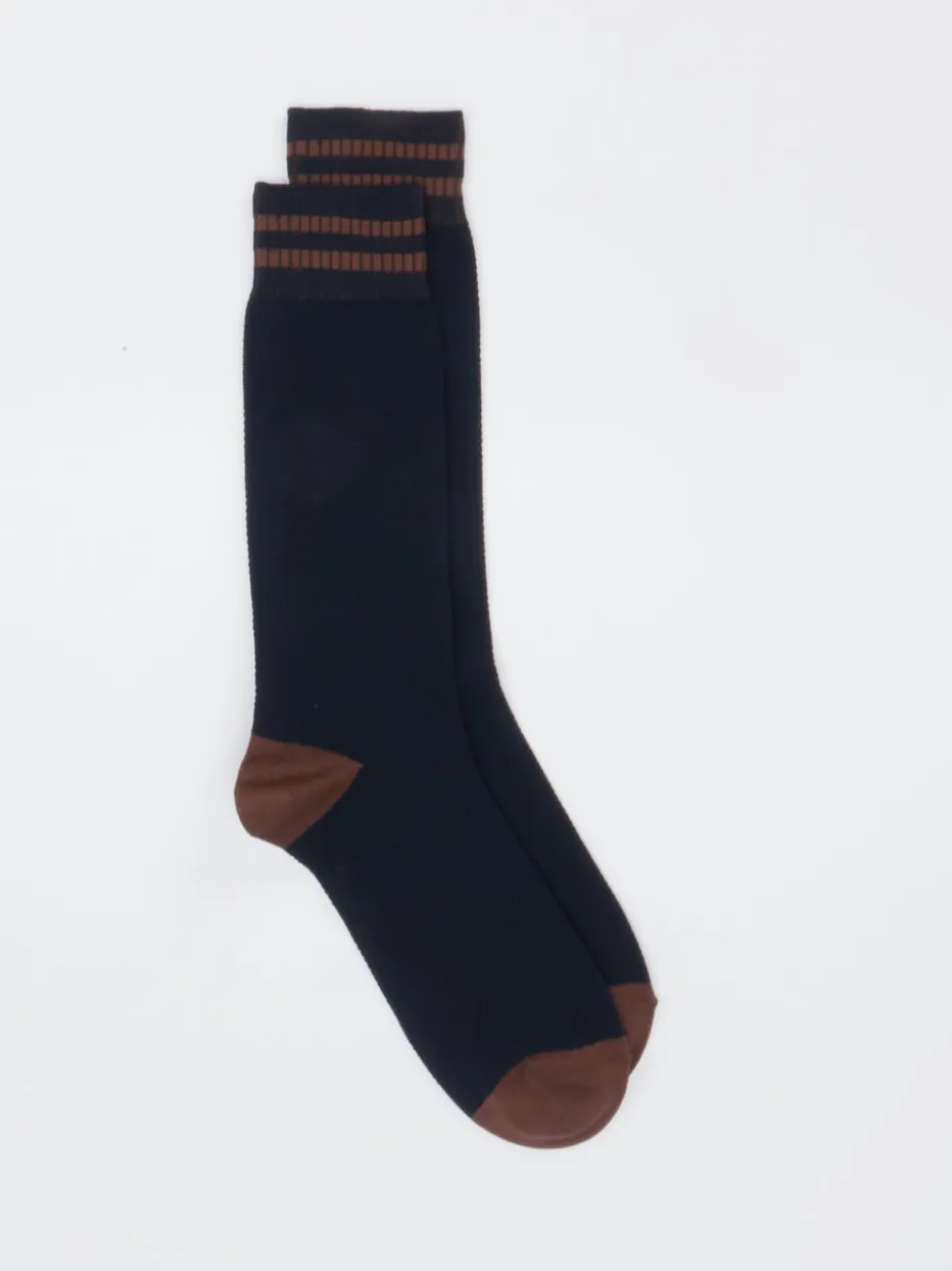 Herren Alto Milano – Crew-Socken aus Baumwolle Dunkelblau
