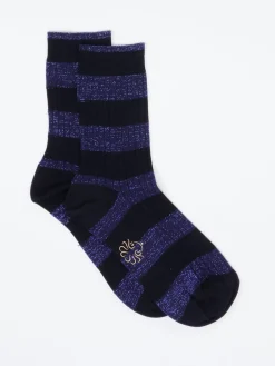 – Damensocken aus Textil in Glitzerstreifen*Alto Milano Sale