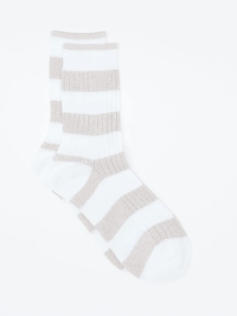 – Freizeitsocken aus Textil mit Lurex*Alto Milano Hot