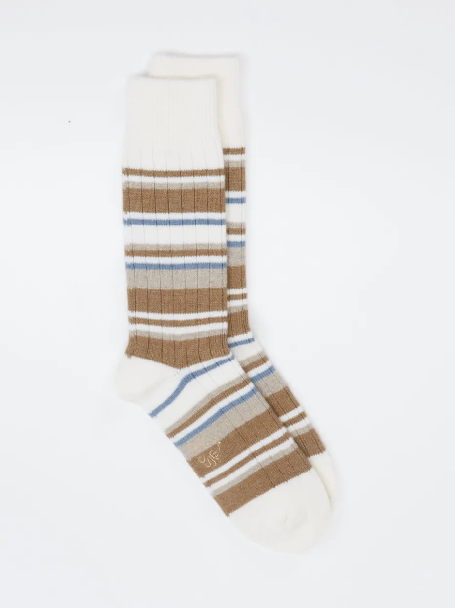 Herren Alto Milano – Freizeitsocken aus Wolle in Ringeloptik