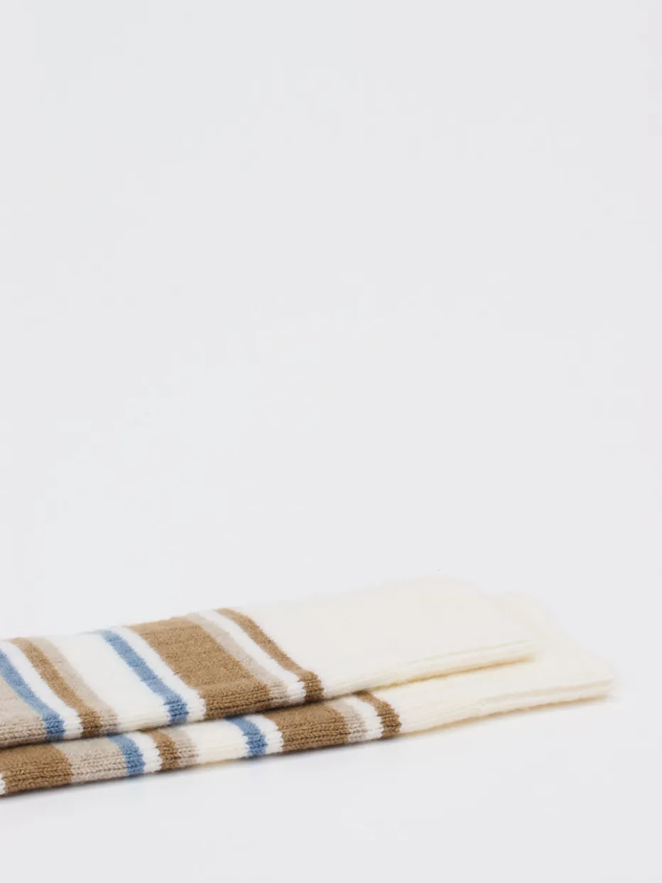 Herren Alto Milano – Freizeitsocken aus Wolle in Ringeloptik