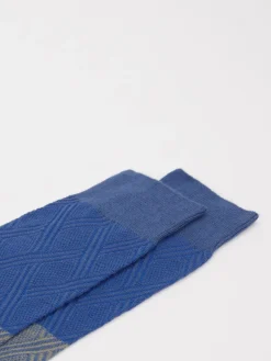 – Kniestrümpfe aus Baumwolle Kobalt*Alto Milano