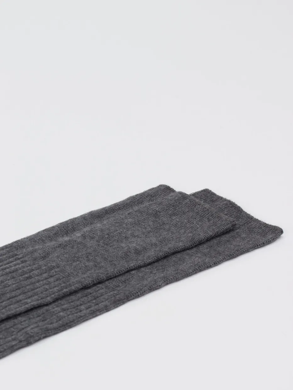 Damen Alto Milano – Kniestrumpf aus Baumwolle in Anthrazit