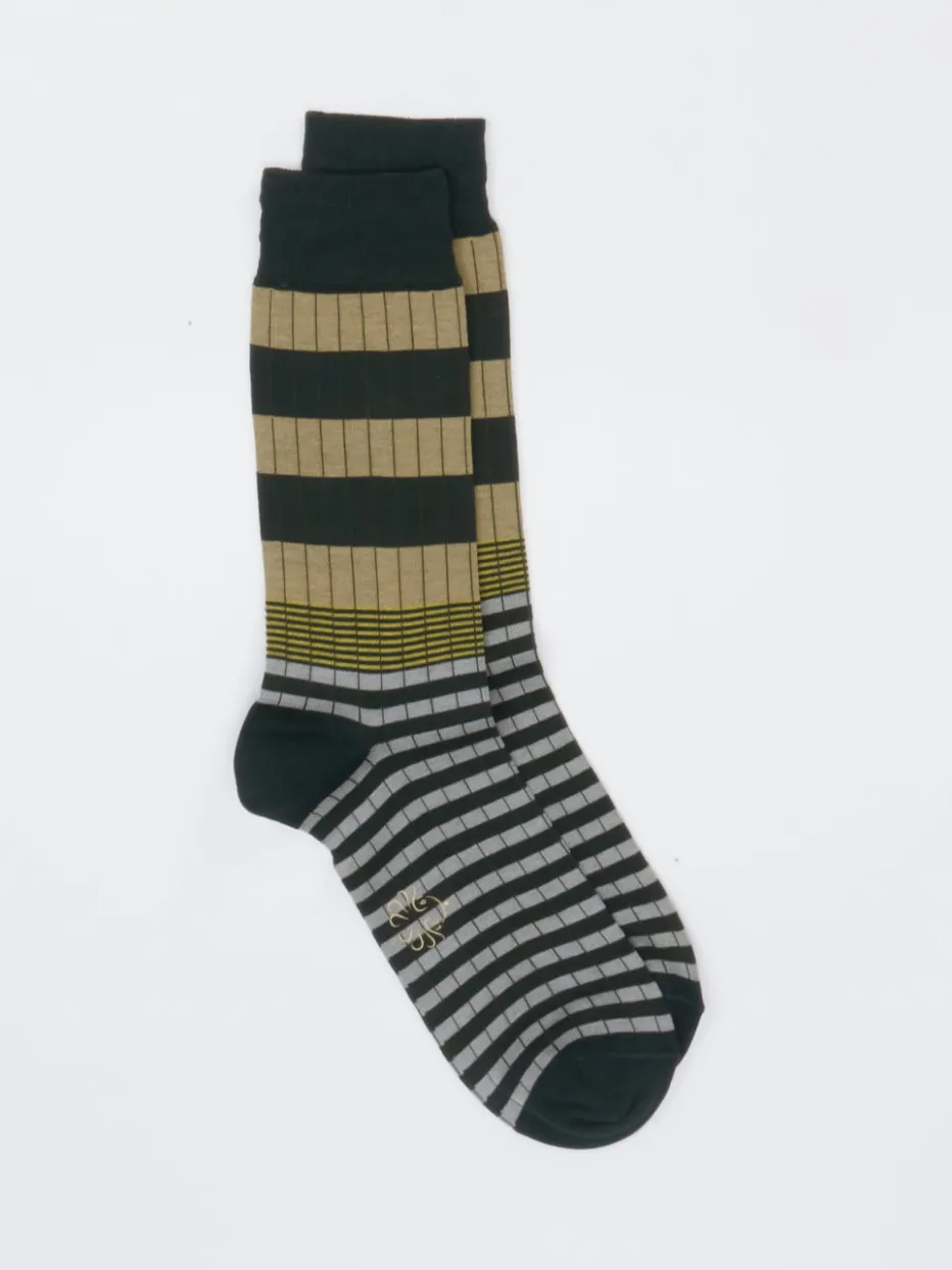Herren Alto Milano – Socken aus Baumwolle mit Streifenmuster