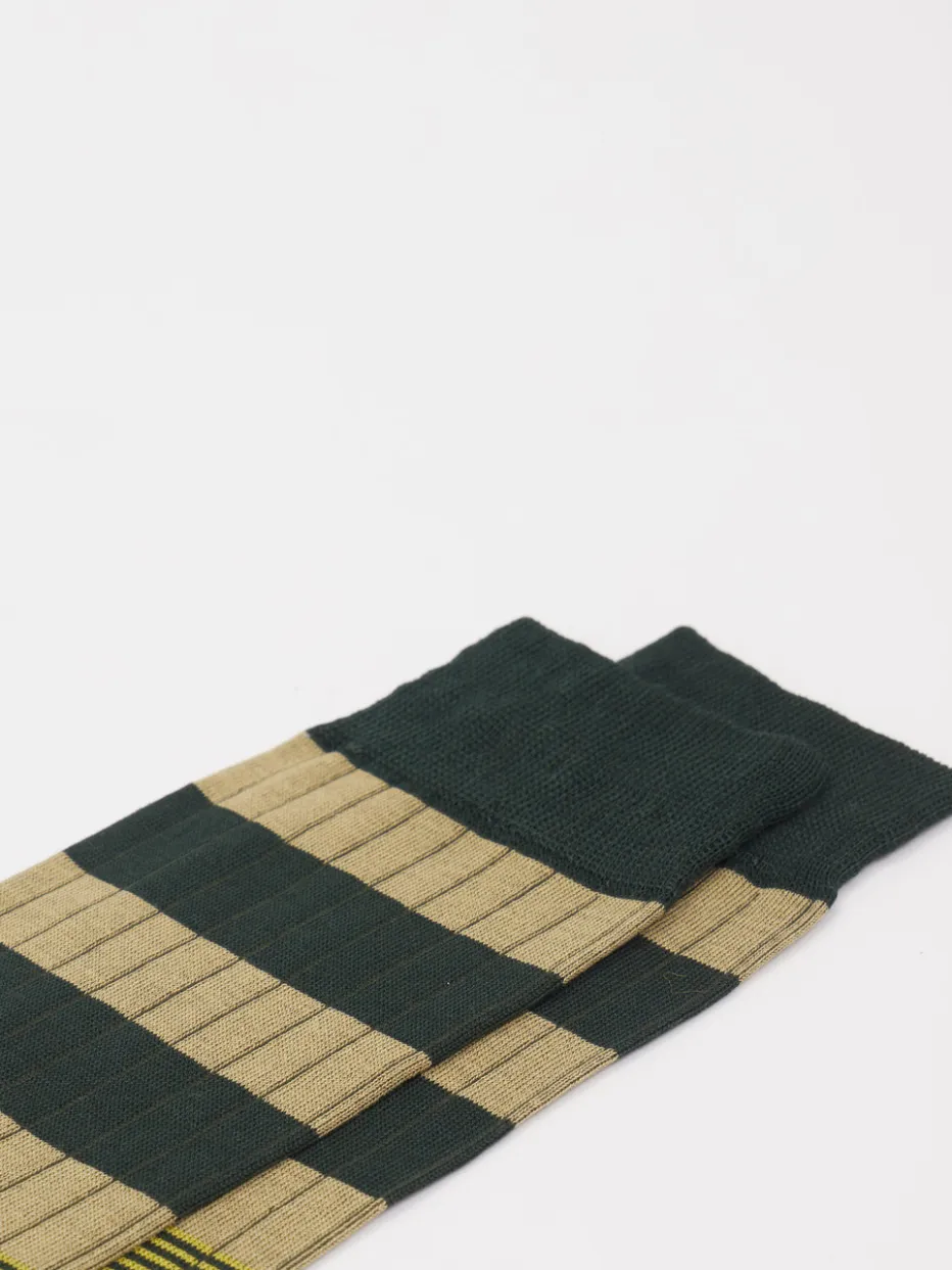 Herren Alto Milano – Socken aus Baumwolle mit Streifenmuster