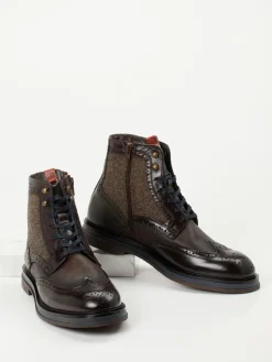 – Brogue Boots aus Kalbleder und Tweed*Ambitious Hot