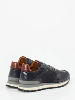 – Retro-Sneaker aus Kalbleder und Mesh dunkelblau*Ambitious Online