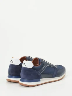 – Retro-Sneaker aus Leder-Mesh-Mix marine*Ambitious Hot