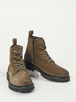 – Schnürboots aus Veloursleder olivbraun*Ambitious Best