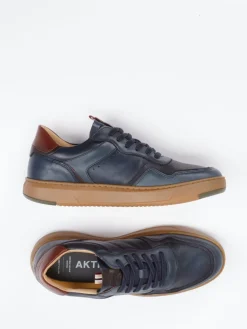 – Sneaker aus Kalbleder und Mesh dunkel*Ambitious New