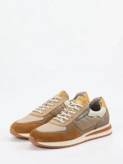 – Sneaker aus Leder-Mix in Erdtönen*Ambitious Clearance