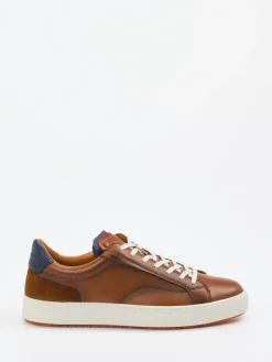 – Sneaker aus Leder-Materialmix cognac*Ambitious Best
