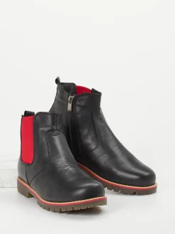 Damen Andrea Conti – Chelsea Boots aus Kalbleder Rot