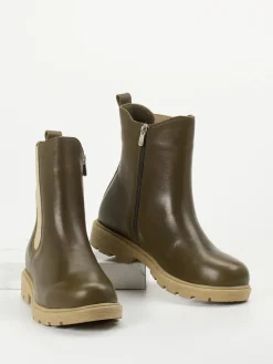 Damen Andrea Conti – Chelsea-Stiefeletten aus Kalbleder oliv