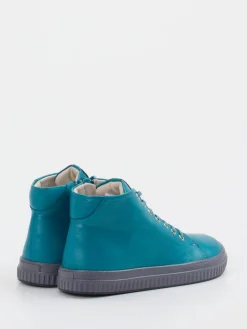 Damen Andrea Conti – High-Top Sneaker aus Kalbleder petrol