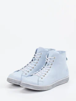 Damen Andrea Conti – High-Top Sneaker aus Kalbleder hell