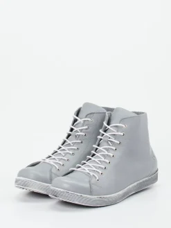 – High-Top Sneaker aus Kalbleder hellgrau*Andrea Conti Outlet