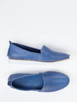 Damen Andrea Conti – Komfort-Slipper aus Kalbleder jeans