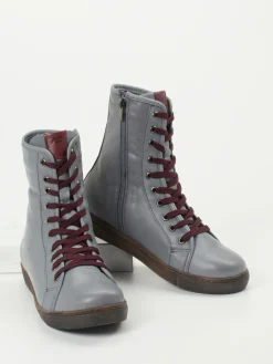 Damen Andrea Conti – Schnürboots aus Kalbleder stahlgrau