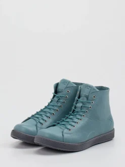 Damen Andrea Conti – Schnürboots aus Kalbleder petrolblau