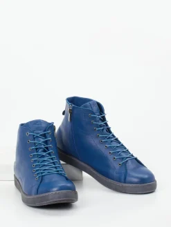 – Schnürboots aus Kalbleder Marine*Andrea Conti Sale