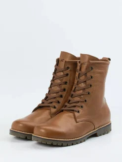 Damen Andrea Conti – Schnürboots aus Kalbleder cognac