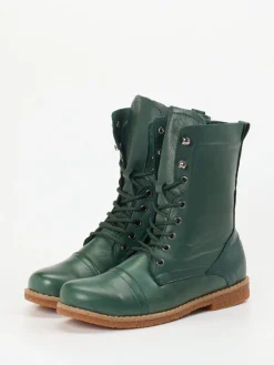 Damen Andrea Conti – Schnürstiefel aus Kalbleder tannen