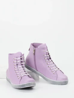 Damen Andrea Conti – Schnürstiefelette aus Kalbleder Flieder