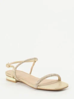 – Abendsandale aus Metallicleder*Andrea Puccini Sale