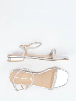 – Abendsandalen aus Metallicleder*Andrea Puccini Clearance