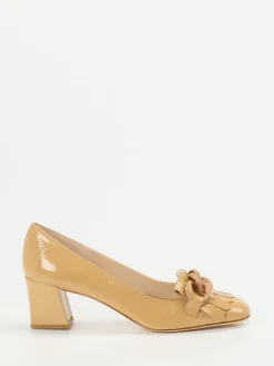 – Blockabsatz-Pumps aus Lackleder Honiggelb*Andrea Puccini Discount