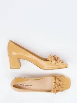 – Blockabsatz-Pumps aus Lackleder Honiggelb*Andrea Puccini Discount