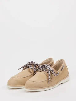 Damen Andrea Puccini – Bootsschuh aus Veloursleder braun