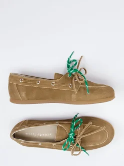 – Bootsschuh aus Velours-Lammleder sand*Andrea Puccini New