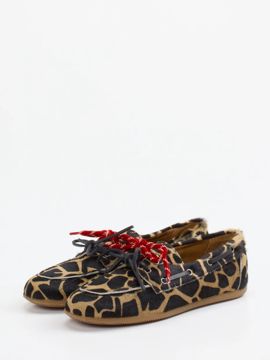 – Bootsschuh aus Ponyfell mit Animalprint*Andrea Puccini Best