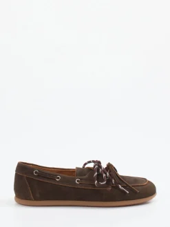 Damen Andrea Puccini – Bootsschuh aus Veloursleder dunkel