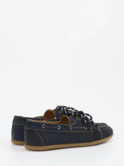 Damen Andrea Puccini – Bootsschuhe aus Veloursleder dunkel