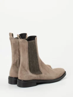 – Chelsea Boots aus Veloursleder Taupe*Andrea Puccini Clearance